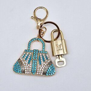 Authentic Louis Vuitton Lock & Key with unbranded Bagcharm, Keycharm 012526